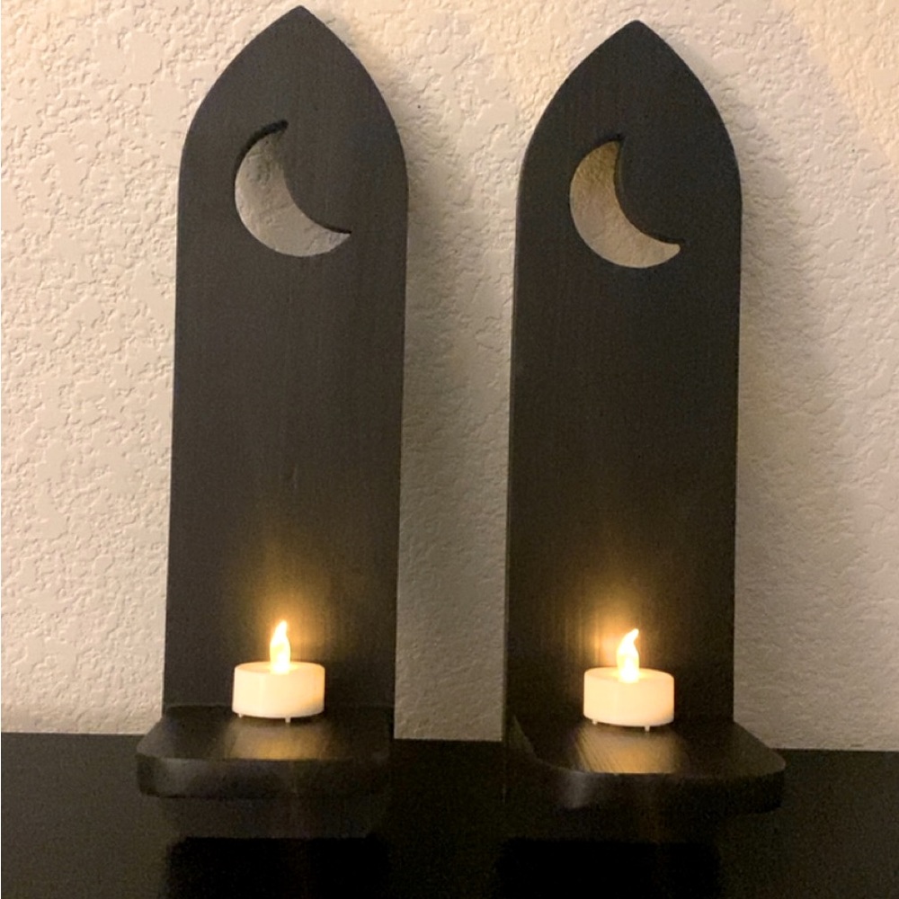 Crescent Moon Wall Sconces, set of 2